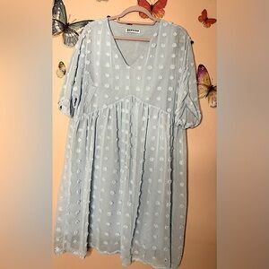 Boutique Blue Dot Dress - image 1